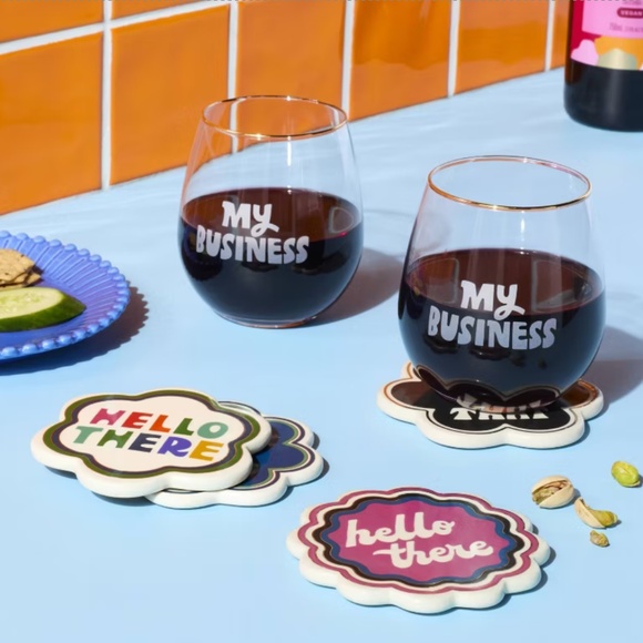 4pc Stoneware Sentiments Coaster Set - Tabitha Brown for Target - Picture 2 of 3